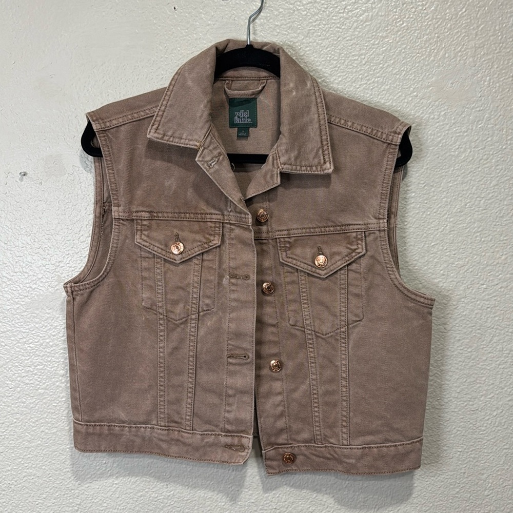 Wild Fable Women’s Brown Jean Vest